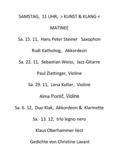 Einladung Kunst und Klang